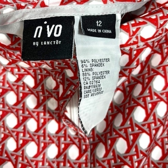 4 for $20 SALE! Nivo by Lanctot Classic Golf Skort, Red/White Print, Size 12 - Picture 5 of 11
